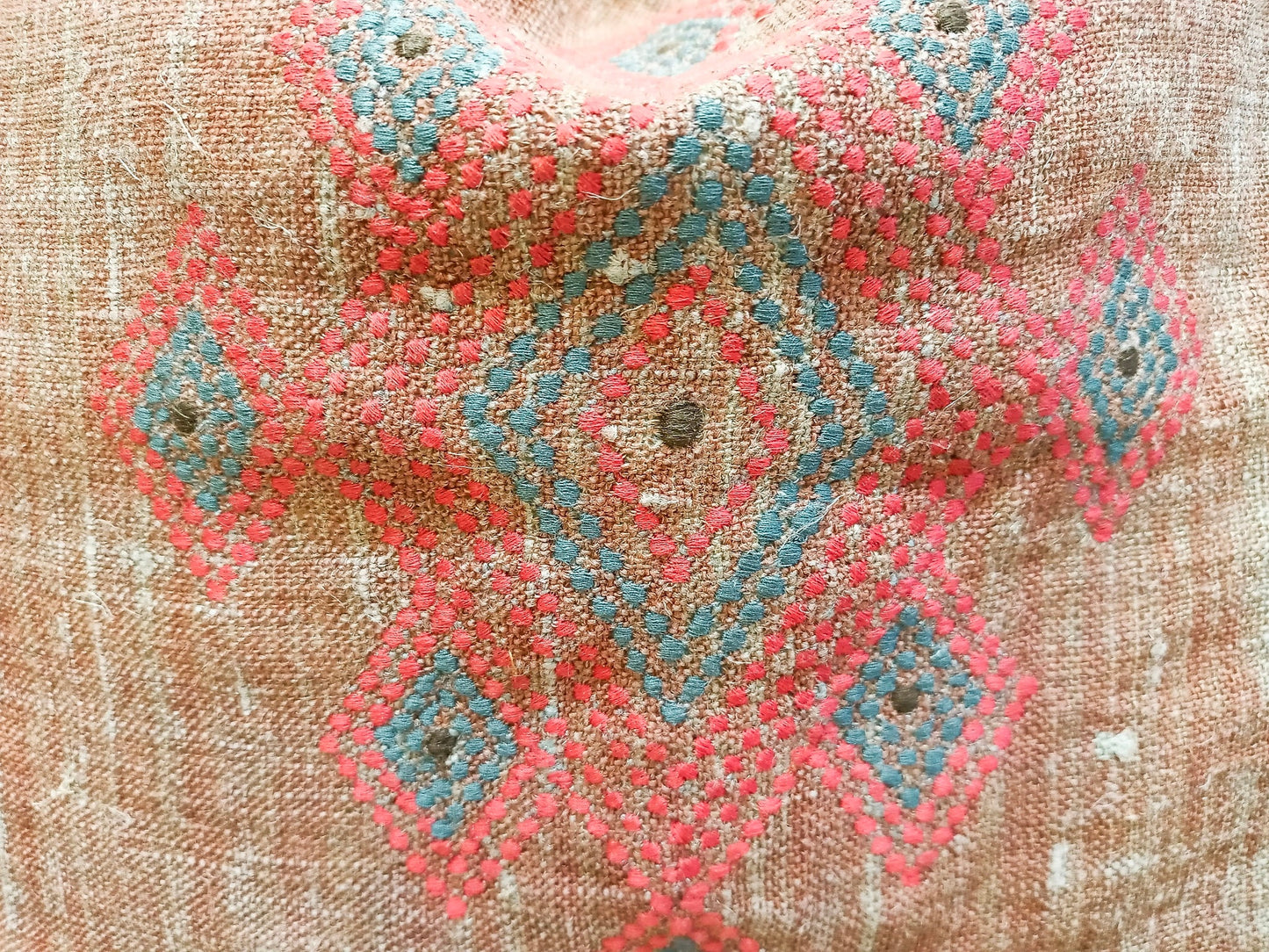 Embroidered Linen Pillow Cover: Boho Cactus Silk Cushion with Tassels