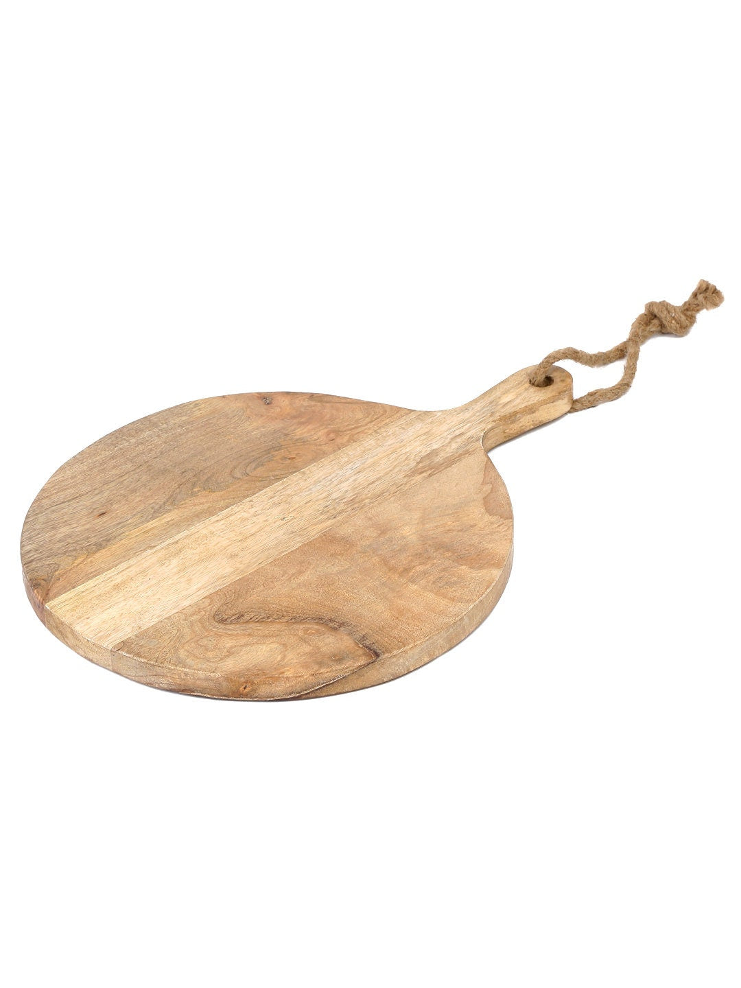 Round Mango Wood Cutting Board: Handmade Wooden Kitchen Board | Personalized Housewarming or Wedding Gift