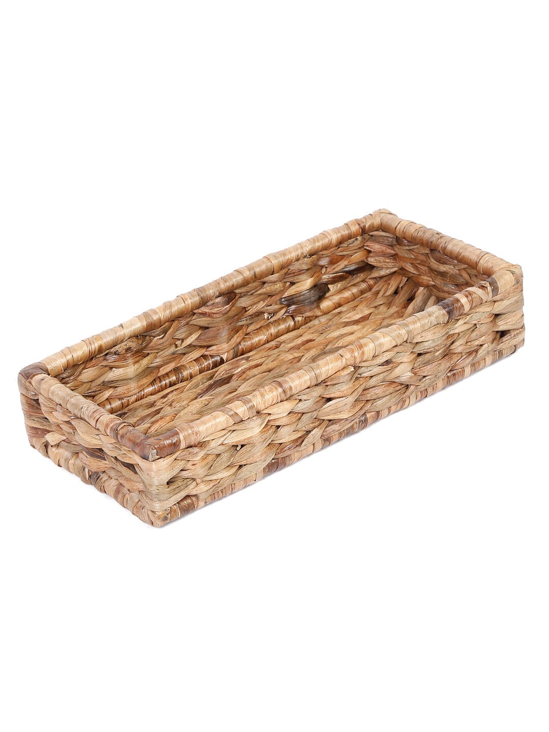 Handmade Hyacinth Bread Basket: Woven Boho Coffee Table Tray