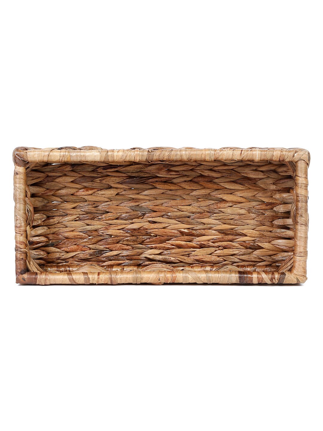 Handmade Hyacinth Bread Basket: Woven Boho Coffee Table Tray