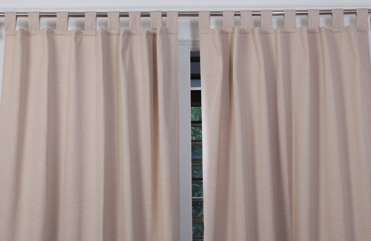 Textured Beige Linen Handmade Curtains | Modern Boho Window Drapery