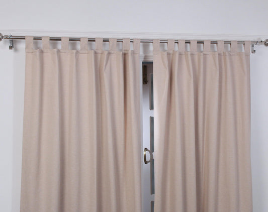 Textured Beige Linen Handmade Curtains | Modern Boho Window Drapery