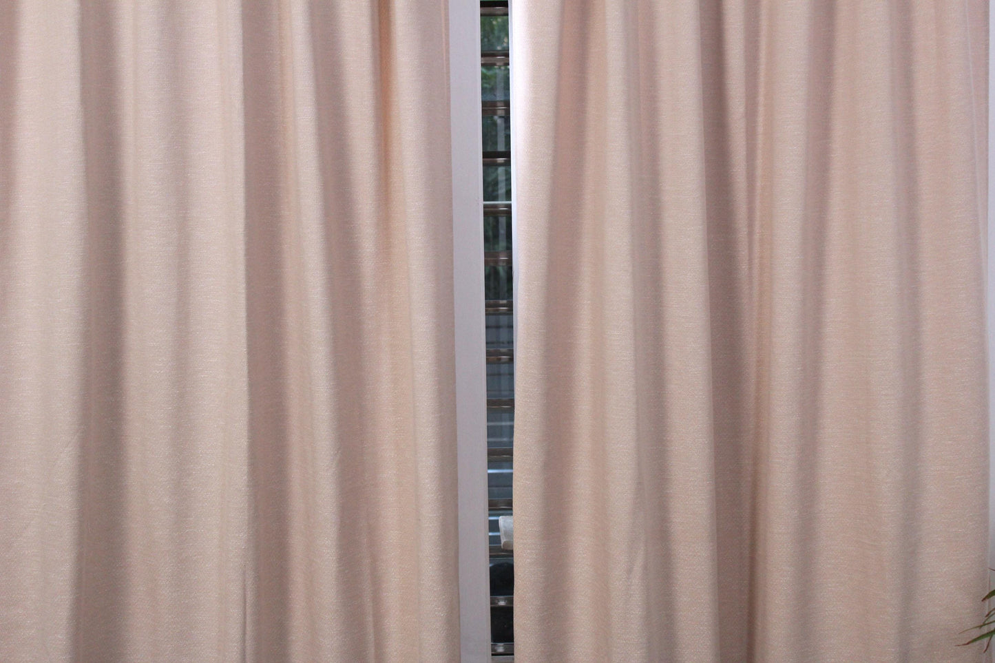 Textured Beige Linen Handmade Curtains | Modern Boho Window Drapery